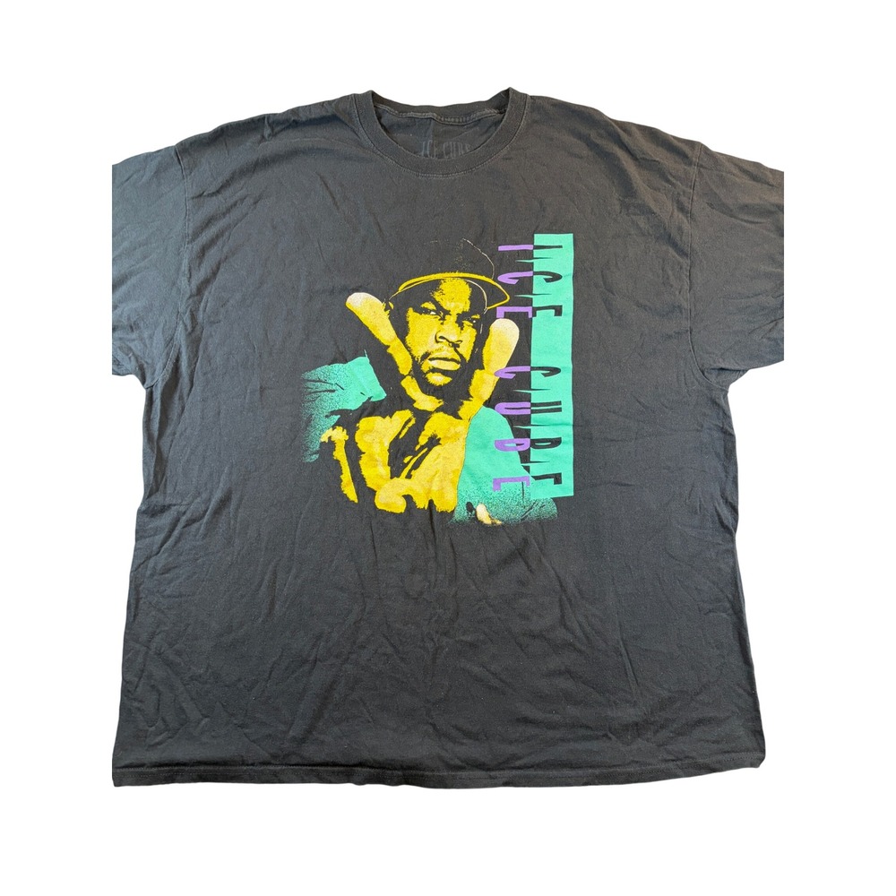 Ice Cube Graphic T-Shirt Mens 3XL Black Hip Hop Rap Tee Short Sleeve